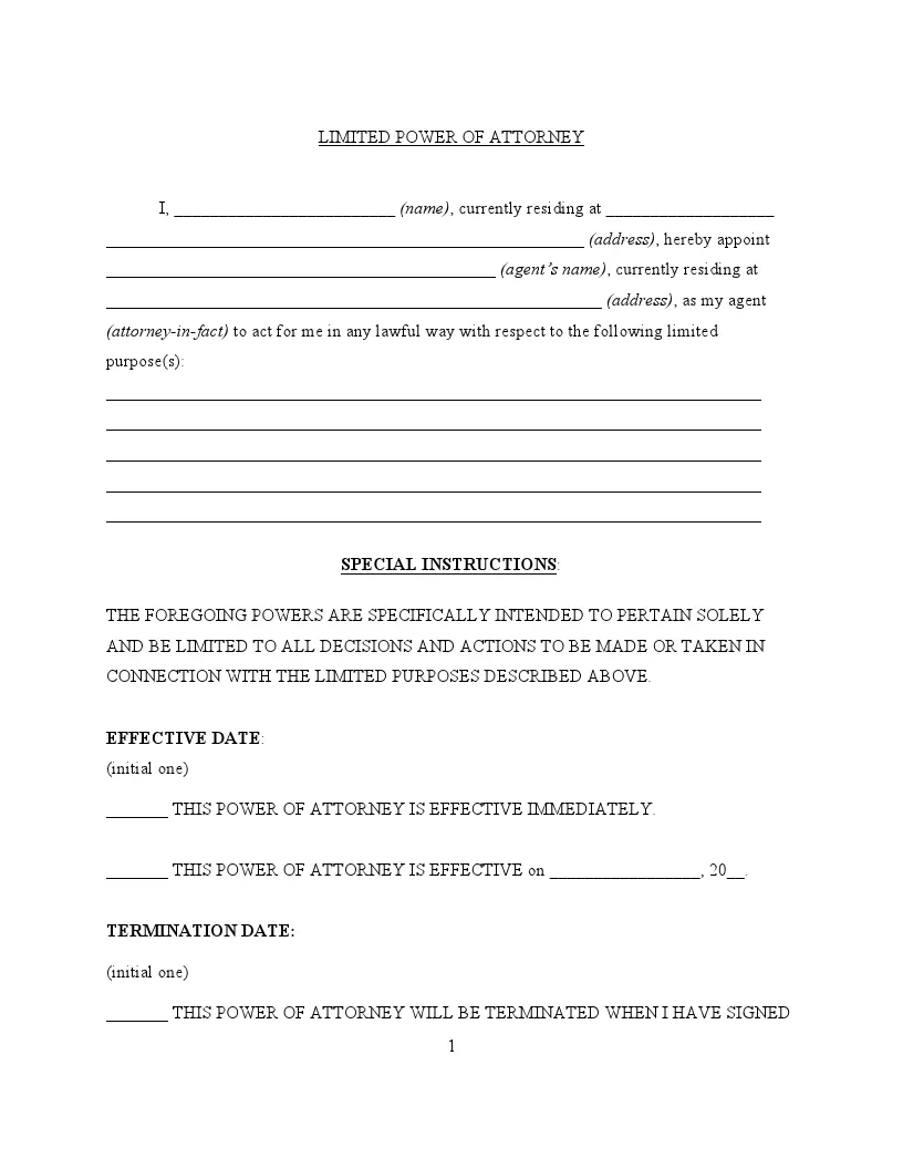 Get Free Power Of Attorney Forms Fillable Poa Templates