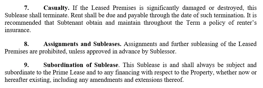 filling out a sublease agreement - step 7-2