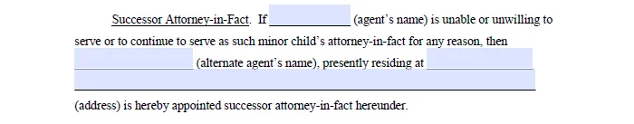 child power of attorney alternate agent