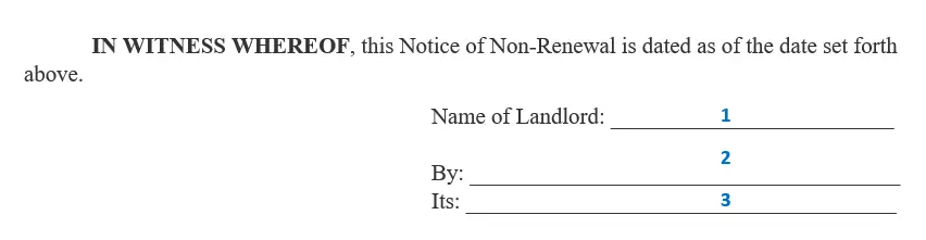 filling out a notice to not renew lease step 4