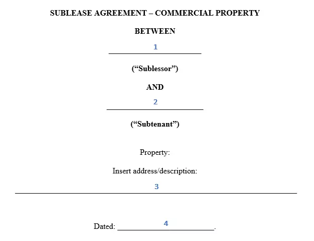 filling out a sublease agreement step 2-1