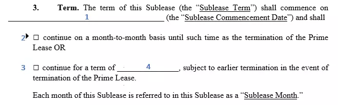 filling out a sublease agreement step 5