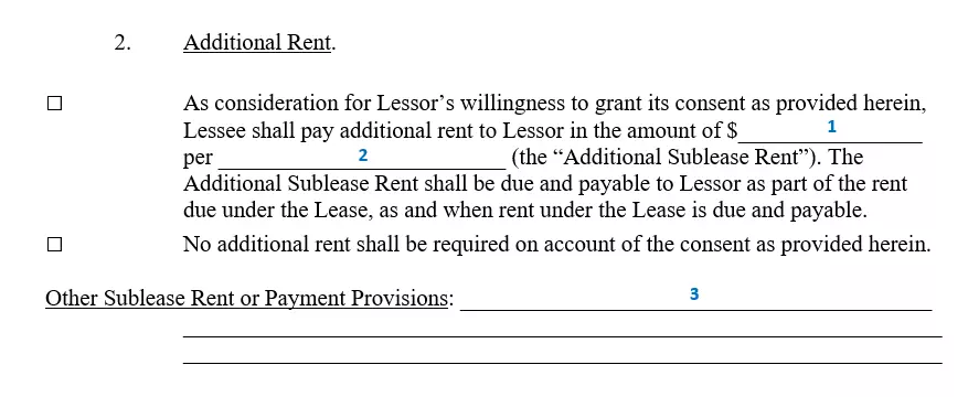 filling out the landlord consent to sublease form step 6