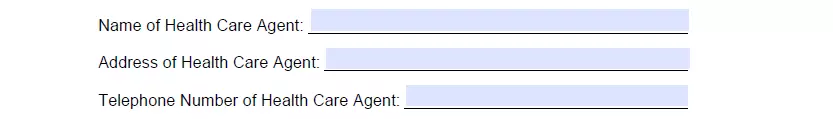 Agent designation section of a document of mpoa for Idaho