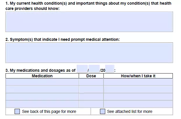 Health care preferences description part of Virginia living will