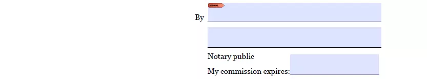 Notarial verification section of Oregon template of small estate affidavit