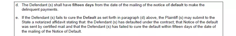 Notice section of Colorado promissory note document