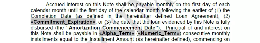 Schedule definition part of Georgia Promissory Note form
