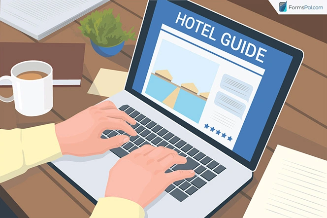 short-term rental agreement checking common guidelines for hotel or homestay operators
