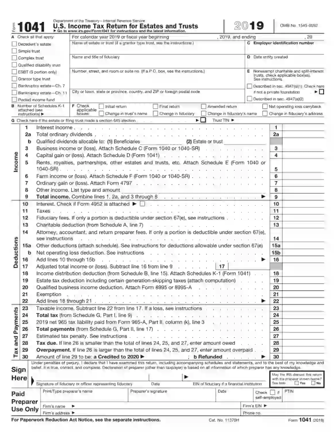 irs form 1041