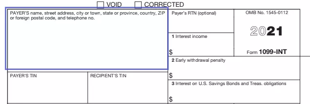 step 1 provide the payer’s essential data filling out an irs form 1099 int