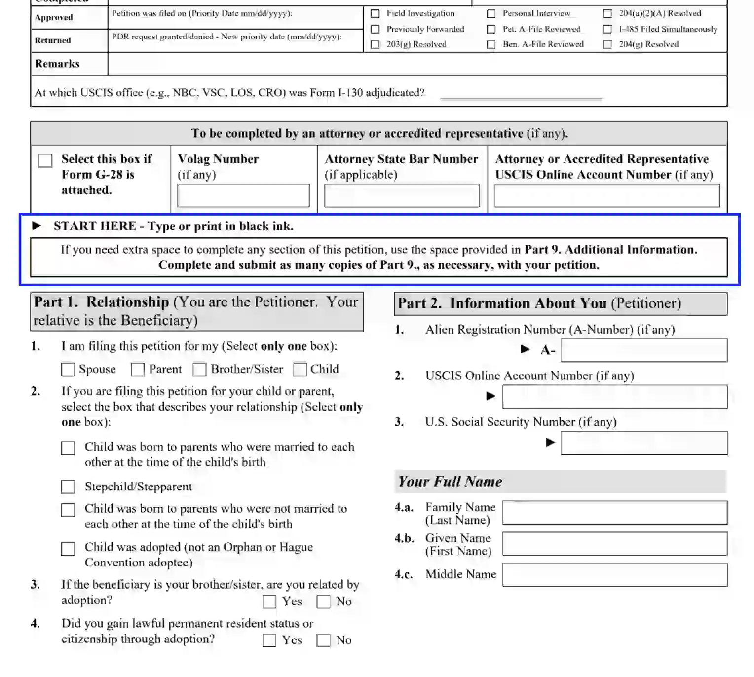 USCIS Form I-130 ≡ Fill Out Printable PDF Forms Online
