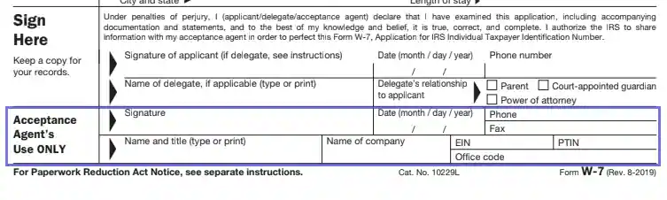 step 13 input aa’s info filling out an irs form w 7