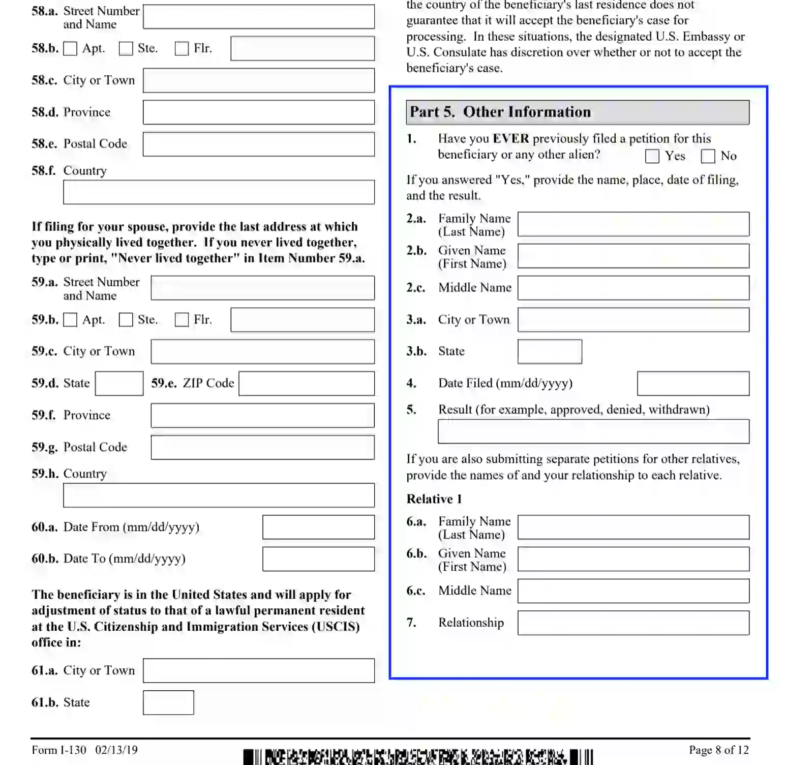 Page Of How To Fill Form I-130 And I-130A Complete Step By, 60% OFF