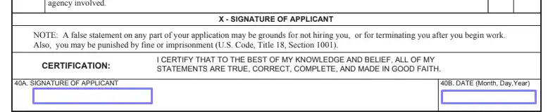 step 16 sign the document - filling out a va form 10-2850a