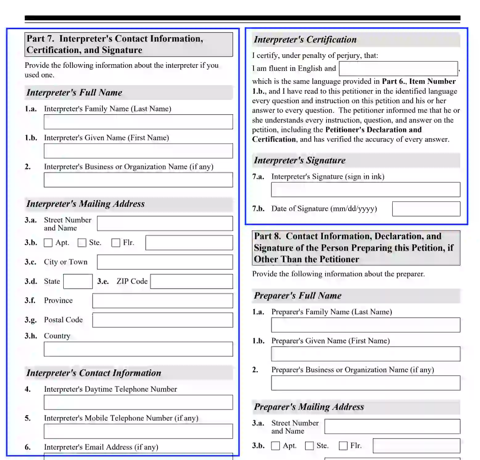 step 16.2 complete the petitioner’s statement part filling out a uscis form i 130