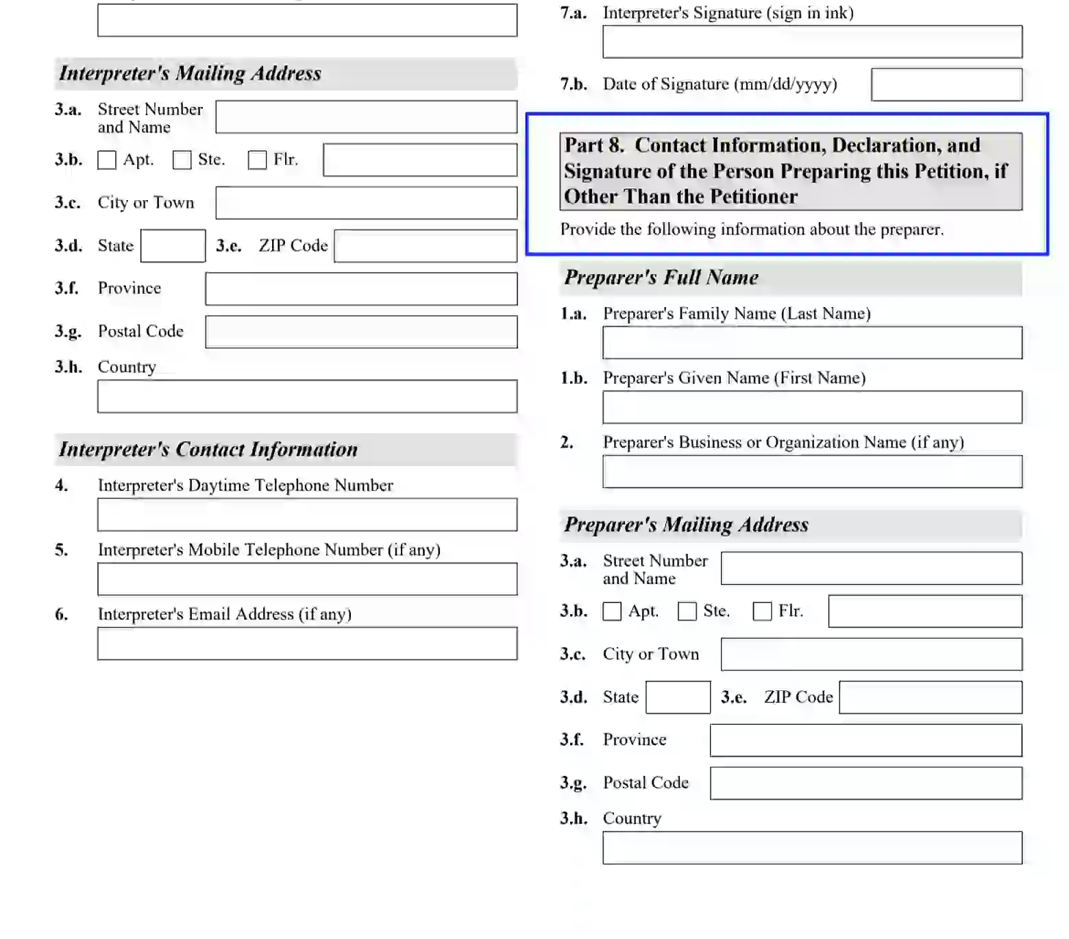 step 16.3 complete the petitioner’s statement part filling out a uscis form i 130