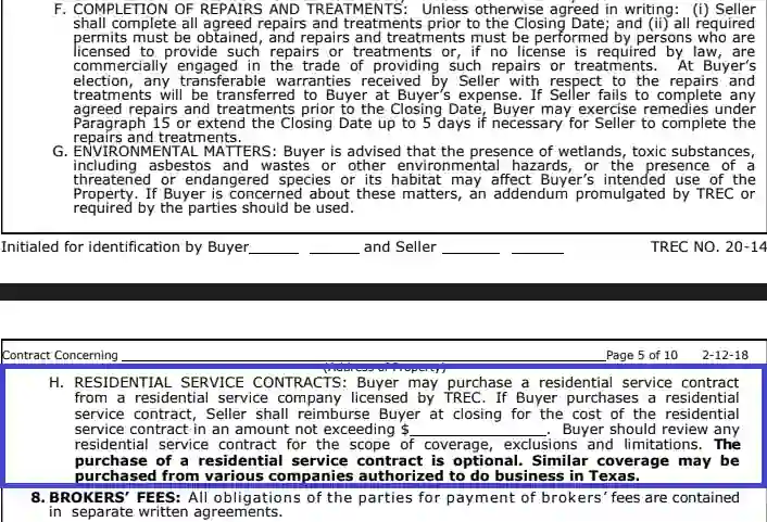 step 17 obtain the residential service contract from a trec’s filling out a trec form