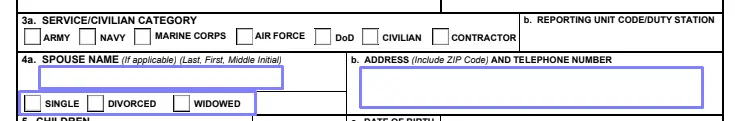 step 3 add your spouse’s data filling out a dd form 93