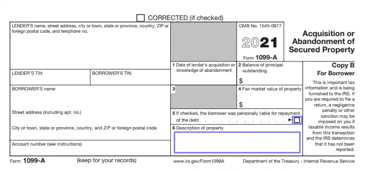 step 3.6 prepare the debtor’s copy filling out an irs form 1099 a