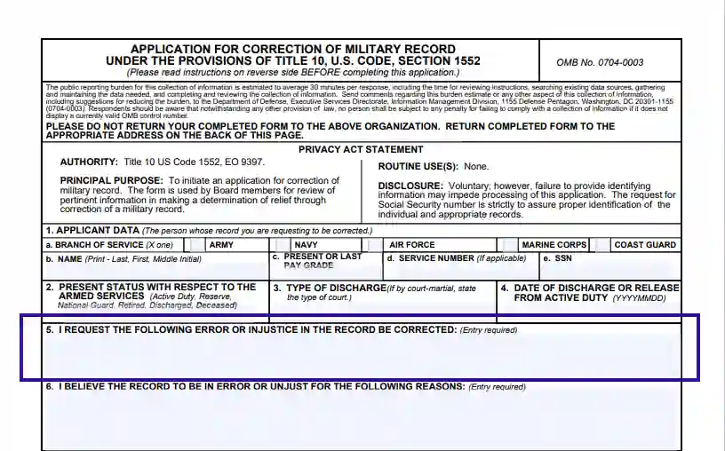 air force board for correction of military records