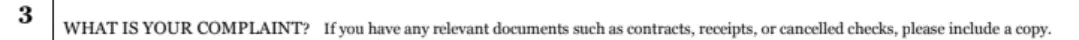 step 4 describe your complaint filling out a <a href=