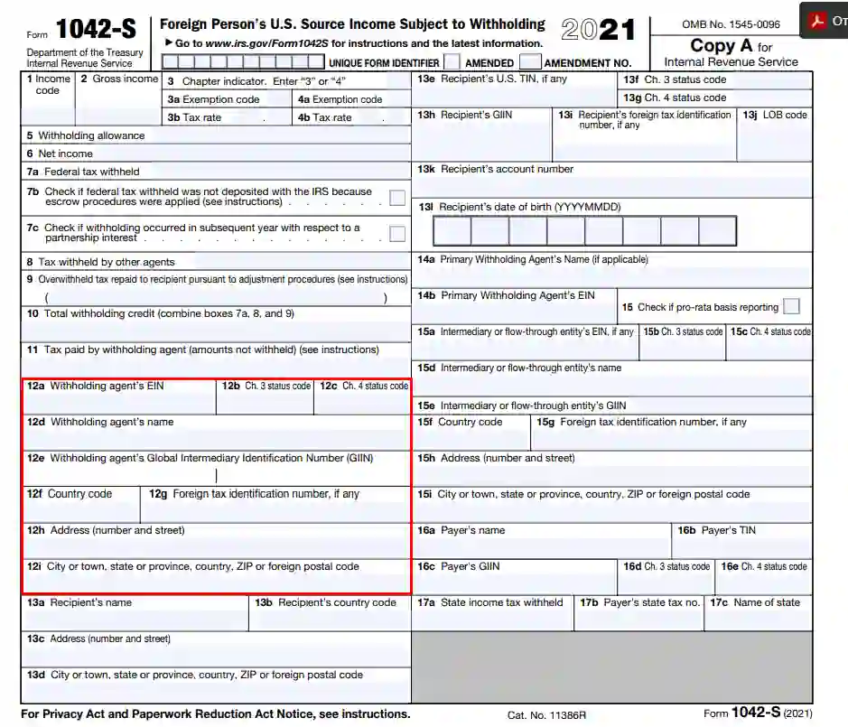 step 4 enter the withholding agent’s details filling out an irs form 1042 s