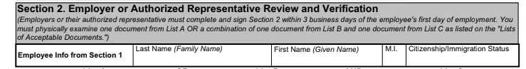 step 4 filling out employee’s personal info filling out a uscis form i 9