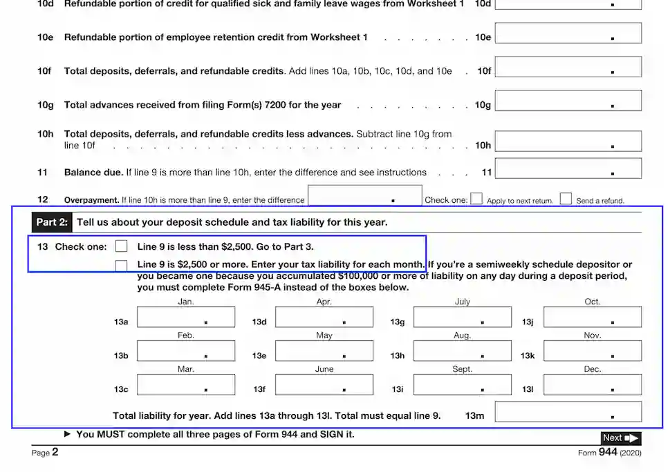 step 4 specify the entity’s liability to taxation filling out an irs form 944