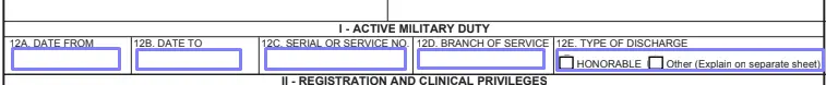 step 5 describe your active duty (in military) - filling out a va form 10-2850a