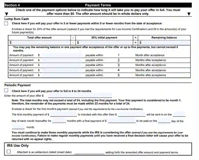 IRS Form 656-B ≡ Fill Out Printable PDF Forms Online