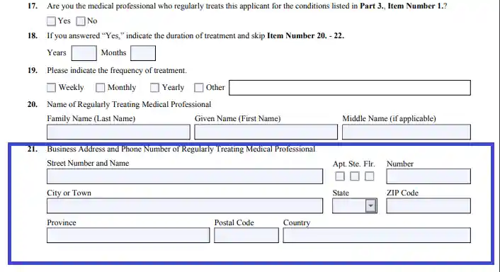 step 5.3 give additional data on the candidate’s incapacities filling out a uscis form n 648