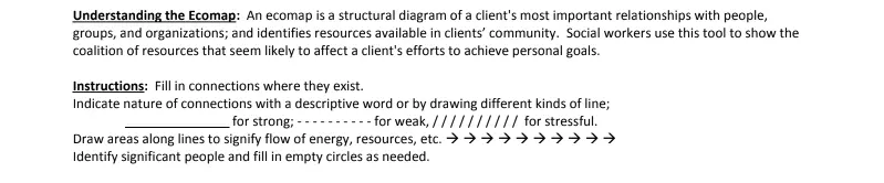 step 6 add the legend explaining the lines and symbols’ meanings filling out an eco map