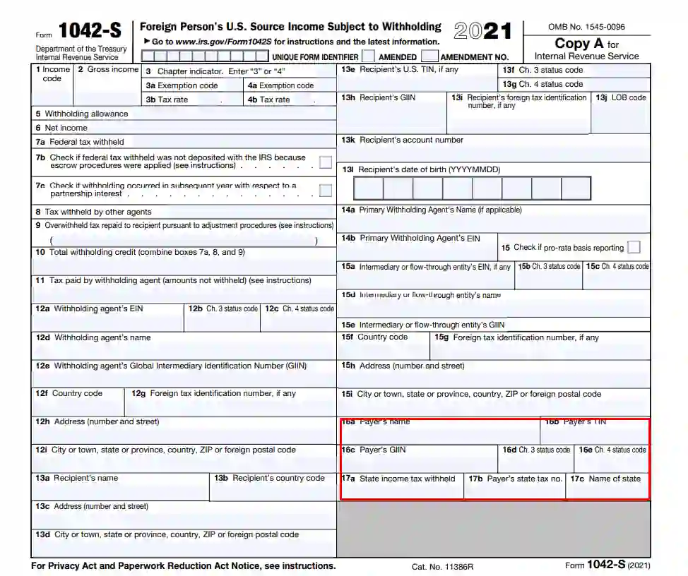 step 7 proceed to the payer’s section filling out an irs form 1042 s