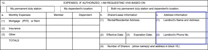 step 7.4 requesting vha - filling out a da form 5960