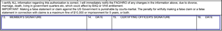 step 8 authorization - filling out a da form 5960