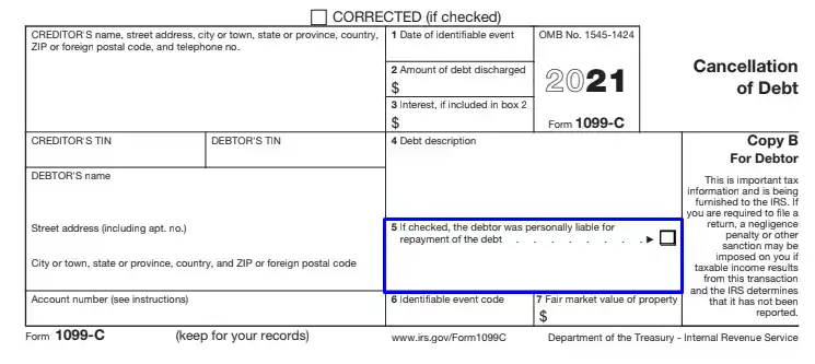 Irs Form 1099 C Fill Out Printable Pdf Forms Online