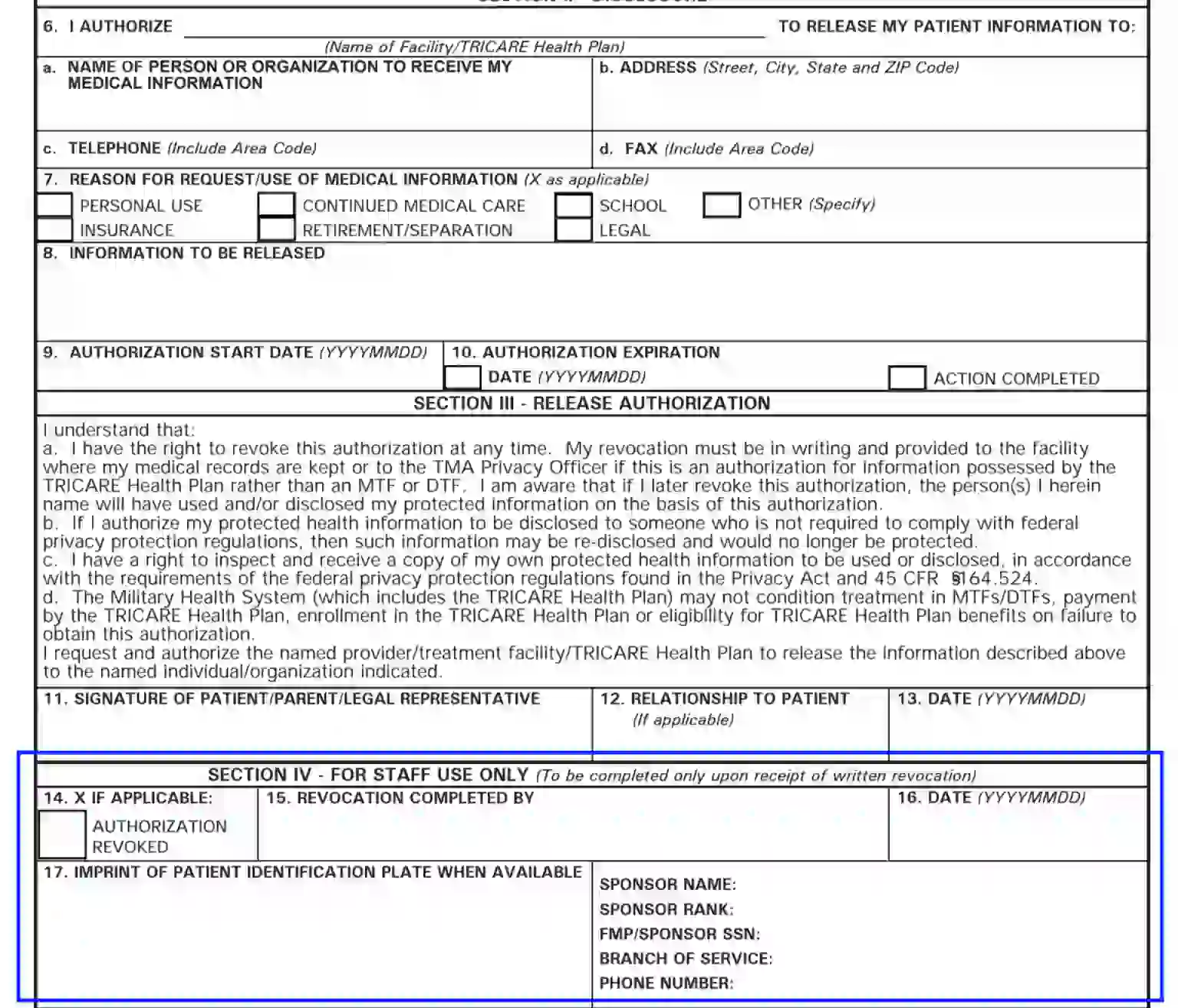 step 9 leave sections 14—17 blank filling out a dd form 2870
