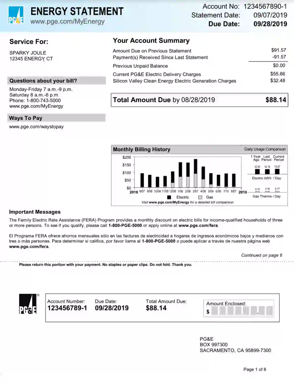 Utility Bill Template Fill Out Printable Pdf Forms Online