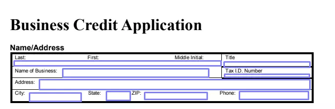 step 1 insert info on yourself filling out business credit application template