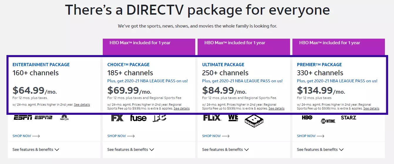direct tv basic channel guide