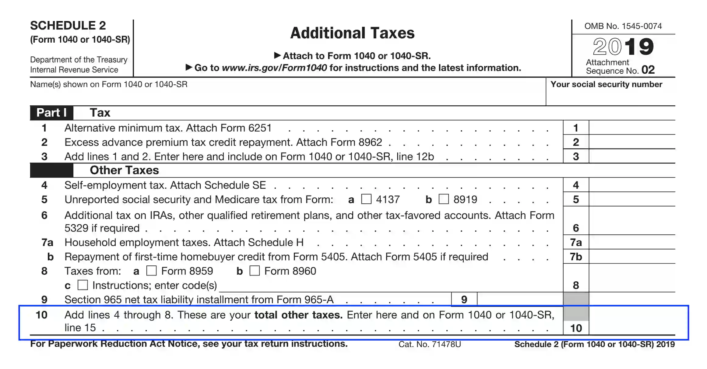 schedule 2 tax form