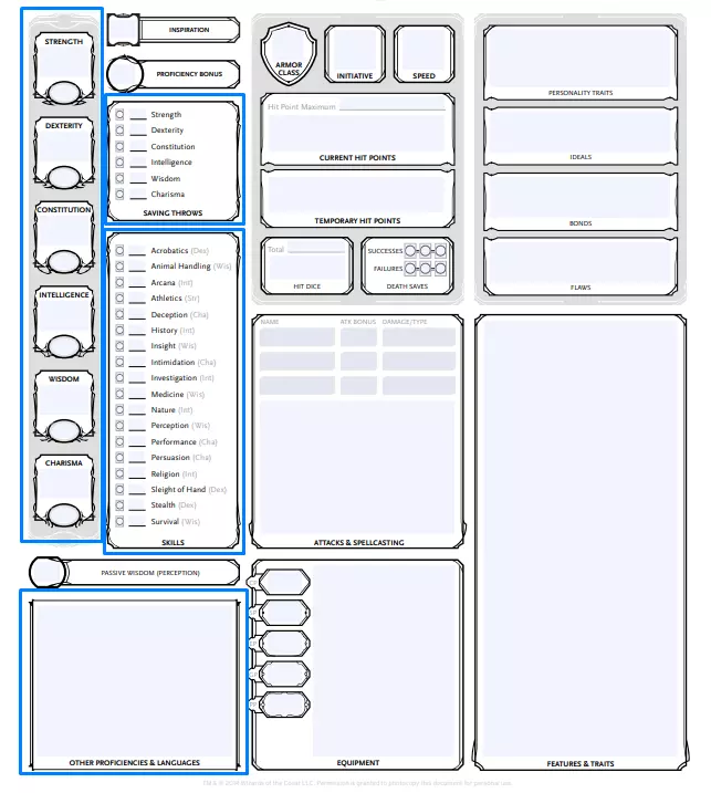 Dnd Character Sheet Character Creation Sheet Character Sheet Writing