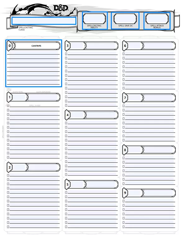 Dnd Character Sheet Fill Out Printable Pdf Forms Online