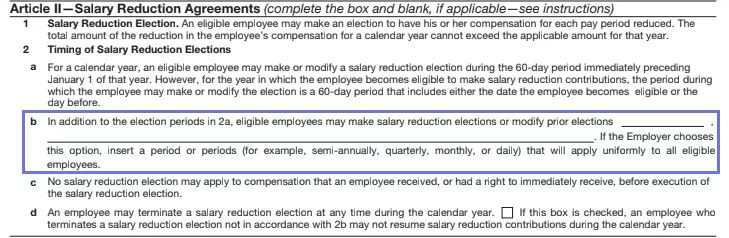 step 4 - extend the period for modifying the contributions - filling out irs form 5304-simple