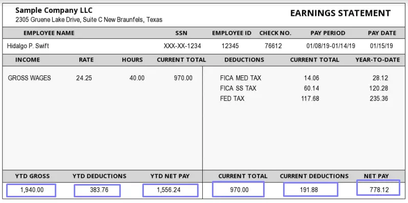 pay stub excel template