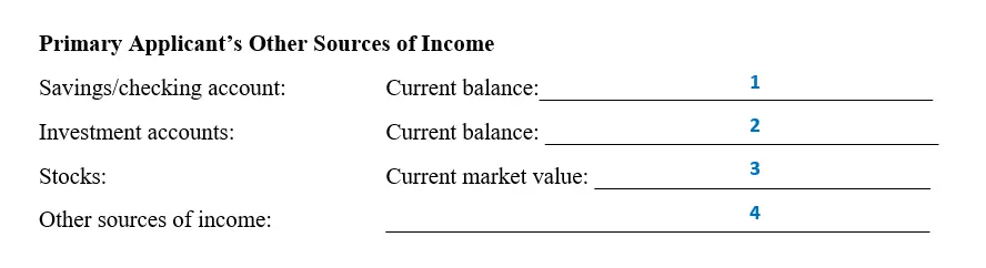 step 6 disclose your source of income filling out the rental application form