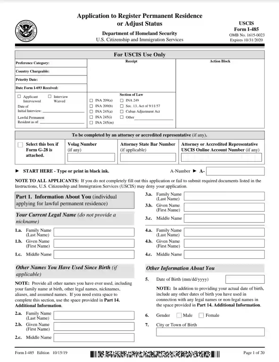 Global Entry Application Form ≡ Fill Out Printable PDF Forms Online