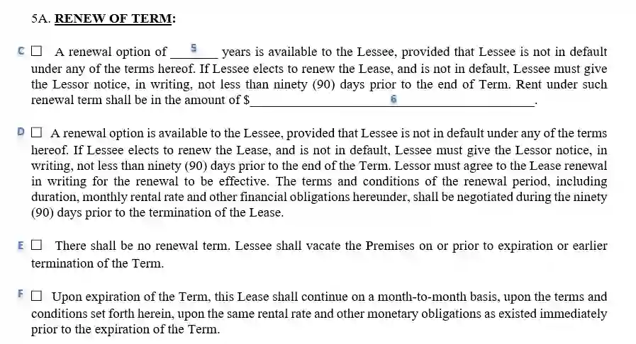 step 4.2 discuss the terms of the agreement filling out the triple net lease agreement