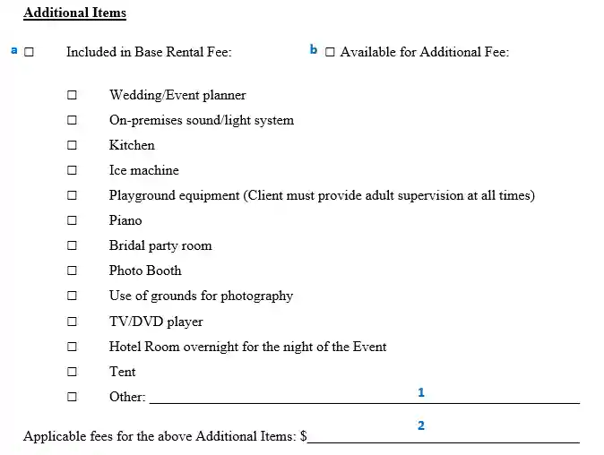 step 5.2 fill out the event checklist filling out the wedding venue contract form